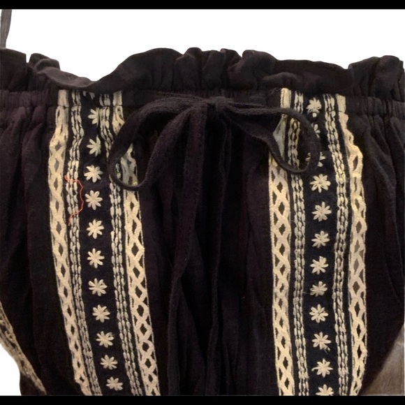 XS NWT Free People Hill Top Crop Embroidered Navy - Picture 8 of 11